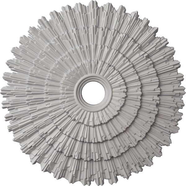 Ekena Millwork Eryn Ceiling Medallion (Fits Canopies up to 4"), 24 3/4"OD x 3 1/4"ID x 1 7/8"P, Ultra Pure White CM24ENUWF - main